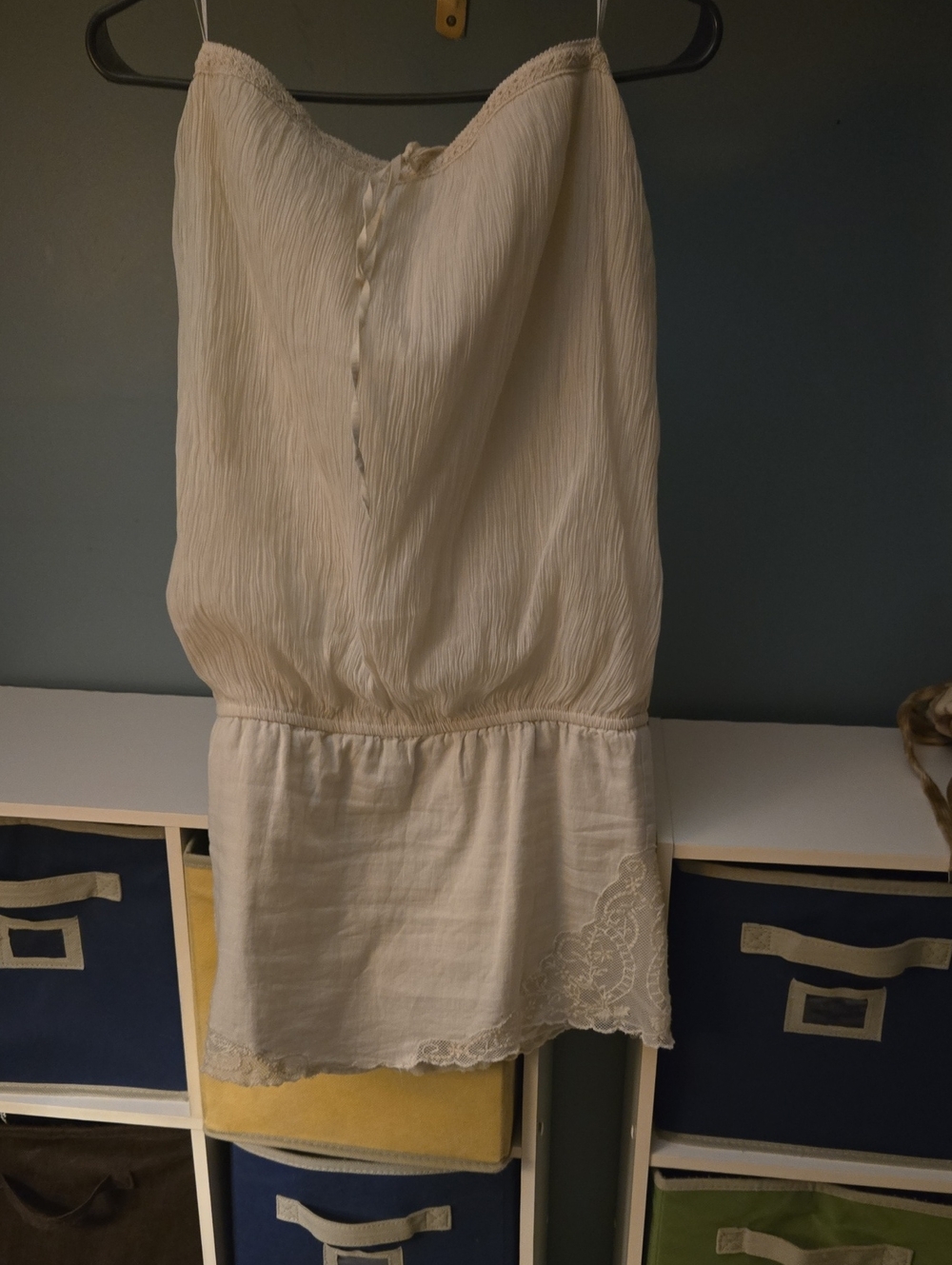 Zara Cream Strapless Mini Dress